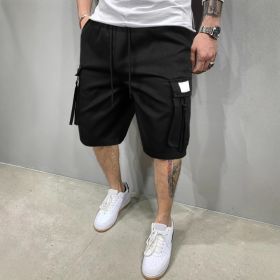 Men's Summer Korean Style Trendy Sports Casual Shorts (Option: XL-Black)