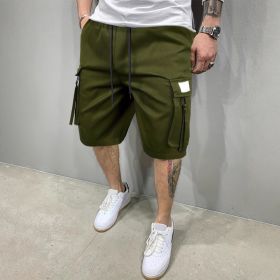 Men's Summer Korean Style Trendy Sports Casual Shorts (Option: 2XL-Army Green)
